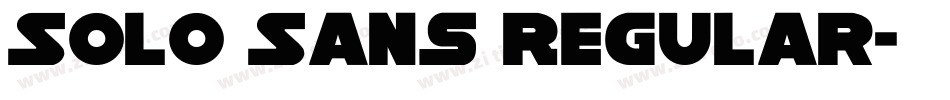 Solo Sans Regular字体转换